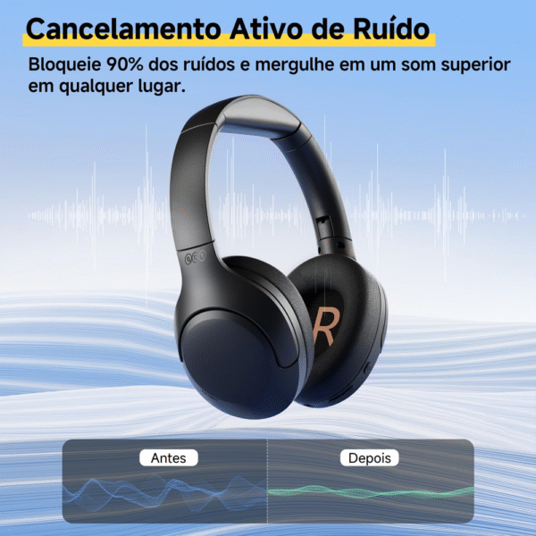 Headphone QCY H3 Lite Anc Bluetooth - Black - Imagem 4