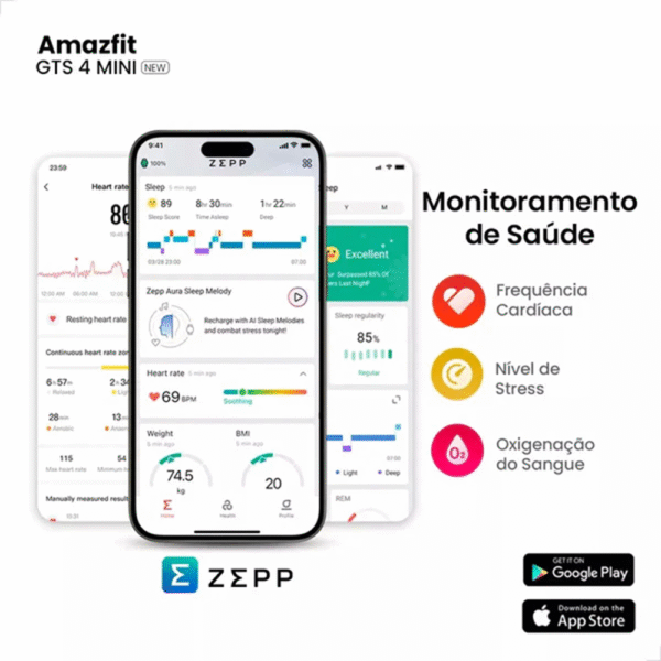 Smartwatch Amazfit GTS 4 Mini New - Ivory White - Imagem 8
