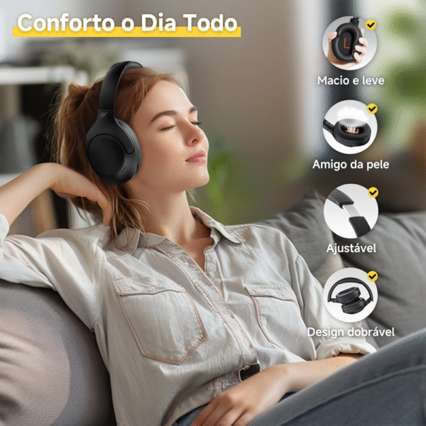 Headphone QCY H3 Lite Anc Bluetooth - Black - Imagem 7