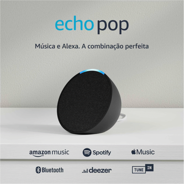 Echo Pop Alexa Smart Speaker - Preta - Imagem 2