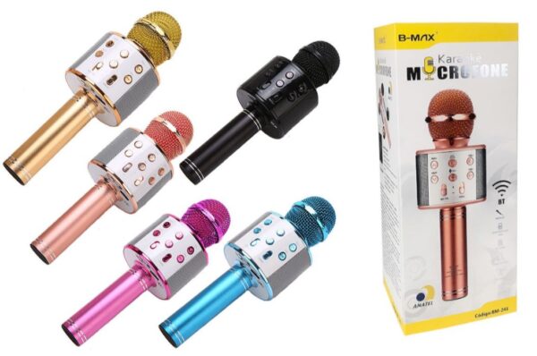 Microfone Bluetooth Karaoke Sem Fio B-MAX BM-241