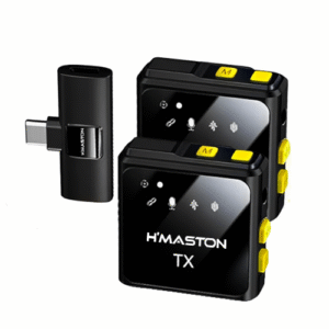 Microfone Duplo Sem Fio Type-C H'Maston - MK-11