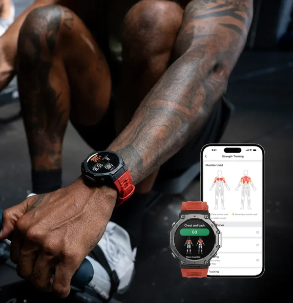 Smartwatch Amazfit T-Rex 3 - Lava Red - Imagem 5