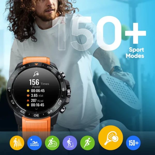 Smartwatch Mibro GS Explorer S 10ATM-MILITAR-DUAL BAND-GPS -BLACK - Imagem 8