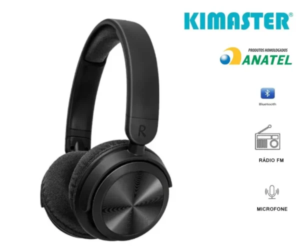 Headphone Kimaster K9 Bluetooth PRETO - Imagem 2
