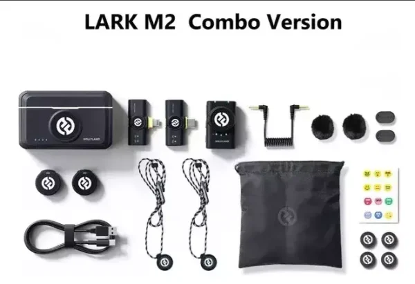 MICROFONE WIRLESS HOLLYLAND LARK M2 COMBO USB-C, LIGHTING - Imagem 2